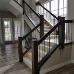 modern brown staircase